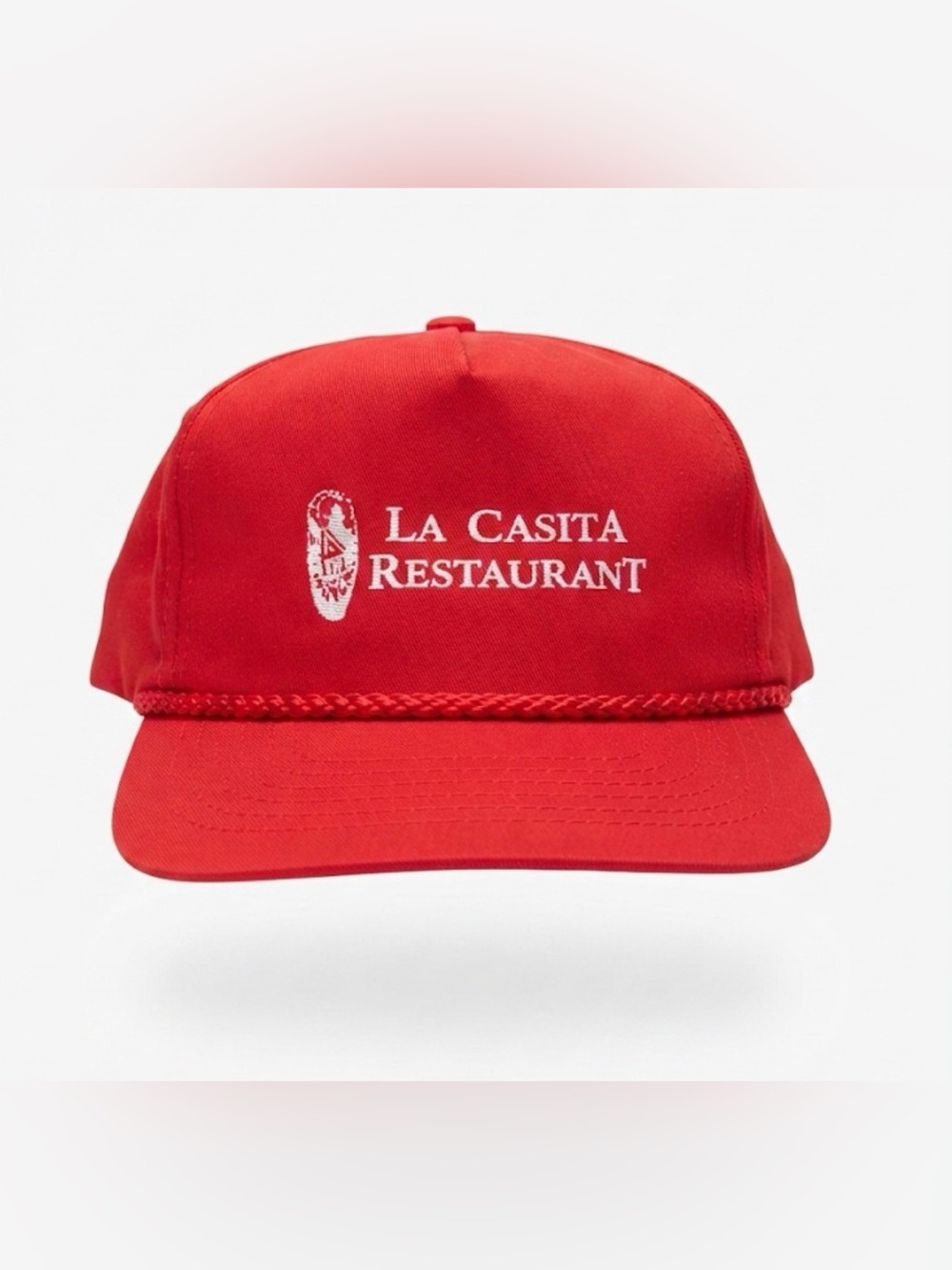 Vintage La Casita Restaurant Snapback Hat Cap Red Rope Brim KC Headwear